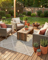 Savannah Pergola Collection Area Rug -  Eden Rectangle Khaki  lifestyle 55