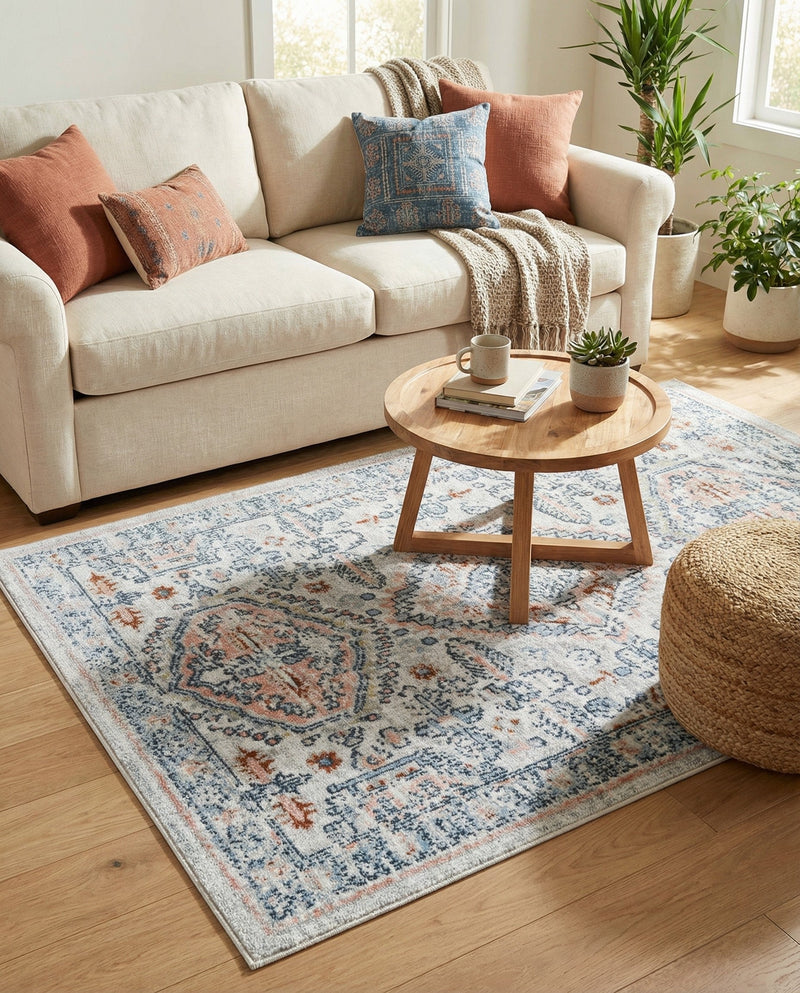 Aegean Elegance Washables Collection Area Rug -  Patmos Rectangle Ivory  lifestyle 18