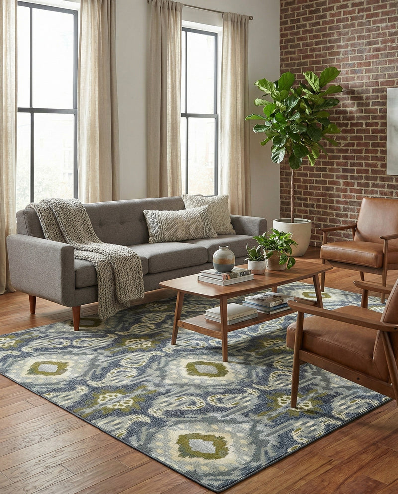 Urban Terrace Collection Area Rug -  Vista Rectangle Blue  lifestyle 6