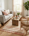Sonoran Collection Area Rug - Montezuma Rectangle Baby Pink  lifestyle 49