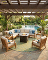 Urban Oasis Rugs Collection Area Rug -  Terrace (Yellow and Aqua) Round Yellow and Aqua  lifestyle 50