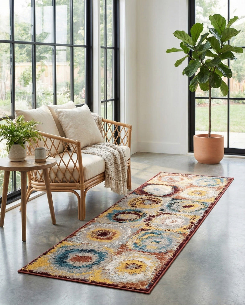 Aegean Elegance Washables Collection Area Rug -  Rhodes Runner Multi  lifestyle 73