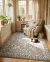 Rustic Charm Revival Collection Area Rug - Farmstead Rectangle Light Gray  lifestyle 47