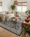 Tribal Terrace Treasures Collection Area Rug -  Incan Isle (Charcoal Gray) Rectangle Charcoal Gray  lifestyle 8