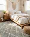 Casablanca Comfort Collection Area Rug -  Tangier Rectangle White Cyan  lifestyle 13