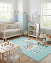 Wonder Tykes Collection Area Rug -  Vibrant Rectangle Teal  lifestyle 7