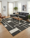 Urban Terrace Collection Area Rug -  Parkside Rectangle Black and White  lifestyle 7