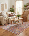 Thar Cotton Collection Area Rug - Alleppey Rectangle Multi White  lifestyle 32