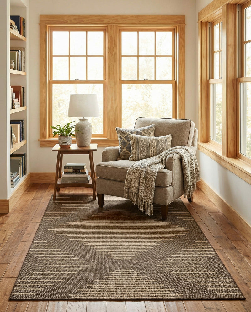 Sahara Sands Collection Area Rug -  Merimde Rectangle Brown  lifestyle 21