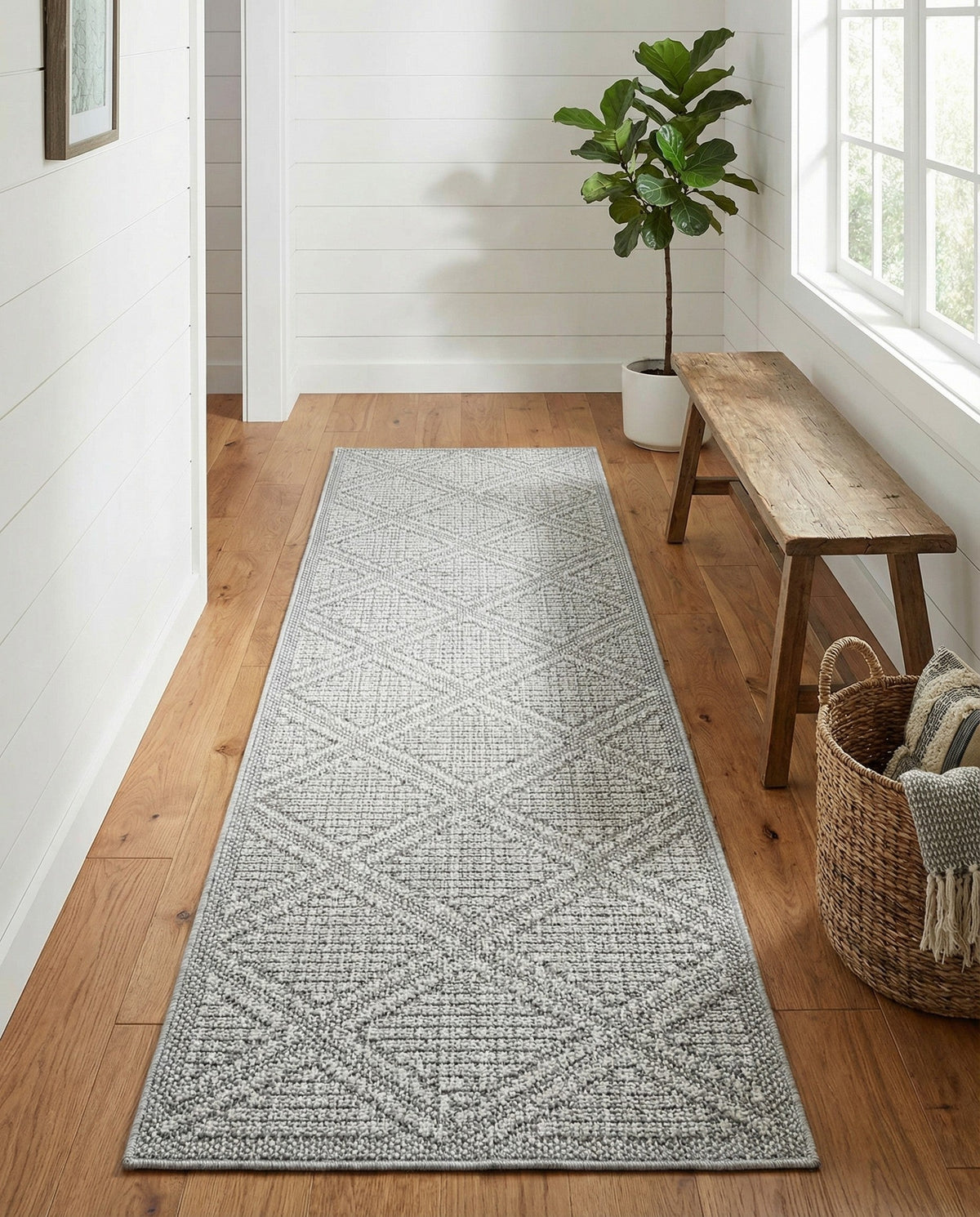 Savannah Pergola Collection Area Rug -  Eden Runner Light Gray  lifestyle 145
