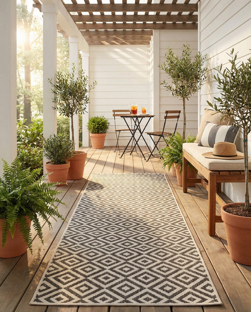 Urban Oasis Rugs Collection Area Rug -  Rooftop (Charcoal Gray) Runner Charcoal Gray  lifestyle 26
