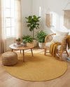 Seaside Serenity Collection Area Rug - Veranda (Corn Harvest Yellow) Round Corn Harvest Yellow  lifestyle 70