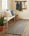 Woven Seaside Jute Collection Area Rug - Savannah (Gray) Table Runner Gray  lifestyle 77