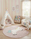 Wonder Tykes Collection Area Rug -  Tangle Round Pink  lifestyle 36