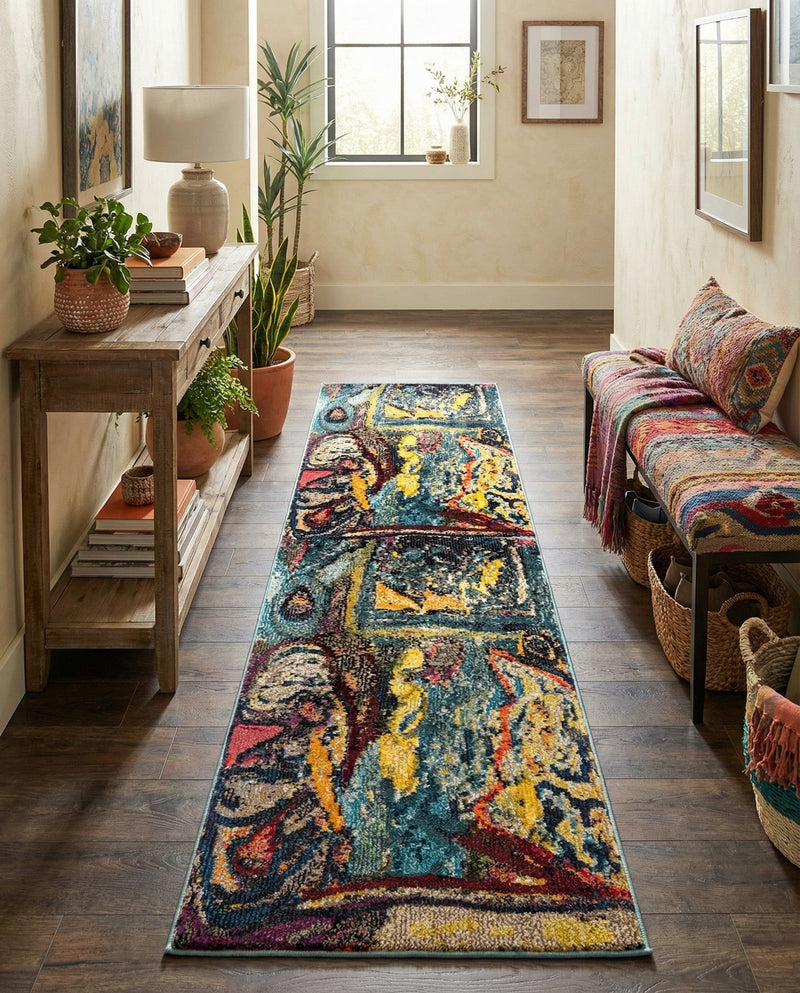 Autumnal Tapestry Collection Area Rug - Harvestville Runner Multi  lifestyle 67