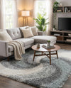 Cozy Haven Shag Collection Area Rug -  Oasis Rectangle Sage Green  lifestyle 11