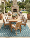 Savannah Pergola Collection Area Rug -  Pergola (Teal) Rectangle Teal  lifestyle 24
