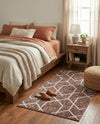 Geo Garden Lattice Collection Area Rug - Savannah Rectangle Dusty Rose  lifestyle 24