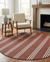 Urban Oasis Rugs Collection Area Rug -  District (Rust Red) Round Rust Red  lifestyle 66