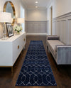 Hollywood Luxe Collection Area Rug - Sunset (Navy Blue Silver) Runner Navy Blue Silver  lifestyle 45