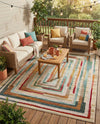 Outdoor Marrakesh Collection Area Rug -  Ouarzazate Rectangle Multi Beige  lifestyle 5
