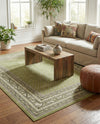 Soho Elegance Collection Area Rug -  Mercer (Green) Rectangle Green  lifestyle 8