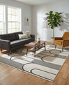 Urban Terrace Collection Area Rug -  Greenwich Rectangle White and Black  lifestyle 32