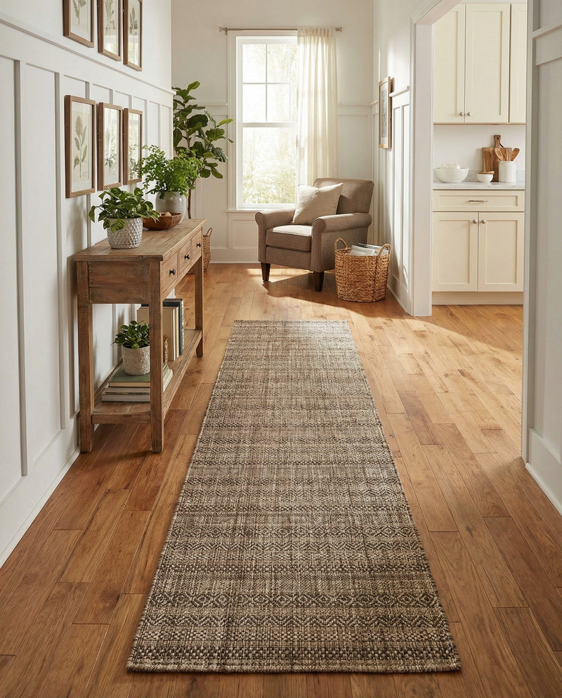 Seaside Stripes Collection Area Rug -  Boardwalk (Natural) Runner Natural  lifestyle 32