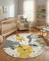 Wonder Tykes Collection Area Rug -  Whirlpool Round Ivory  lifestyle 6