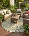 Urban Oasis Rugs Collection Area Rug -  Terrace (Green) Round Green  lifestyle 23