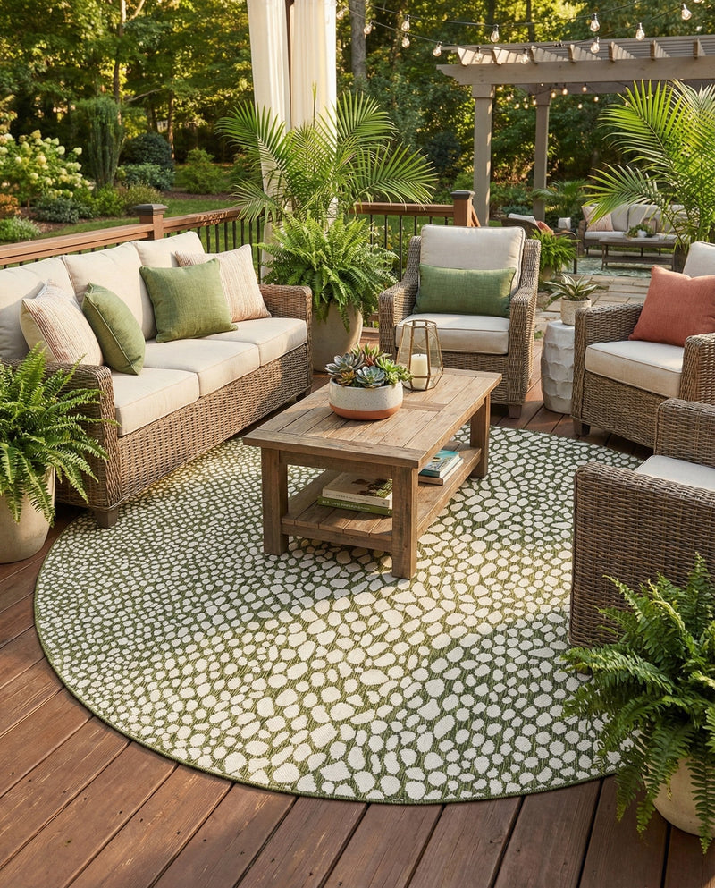 Urban Oasis Rugs Collection Area Rug -  Terrace (Green) Round Green  lifestyle 23