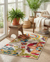 Outdoor Marrakesh Collection Area Rug - Fes Rectangle Multi Beige  lifestyle 38