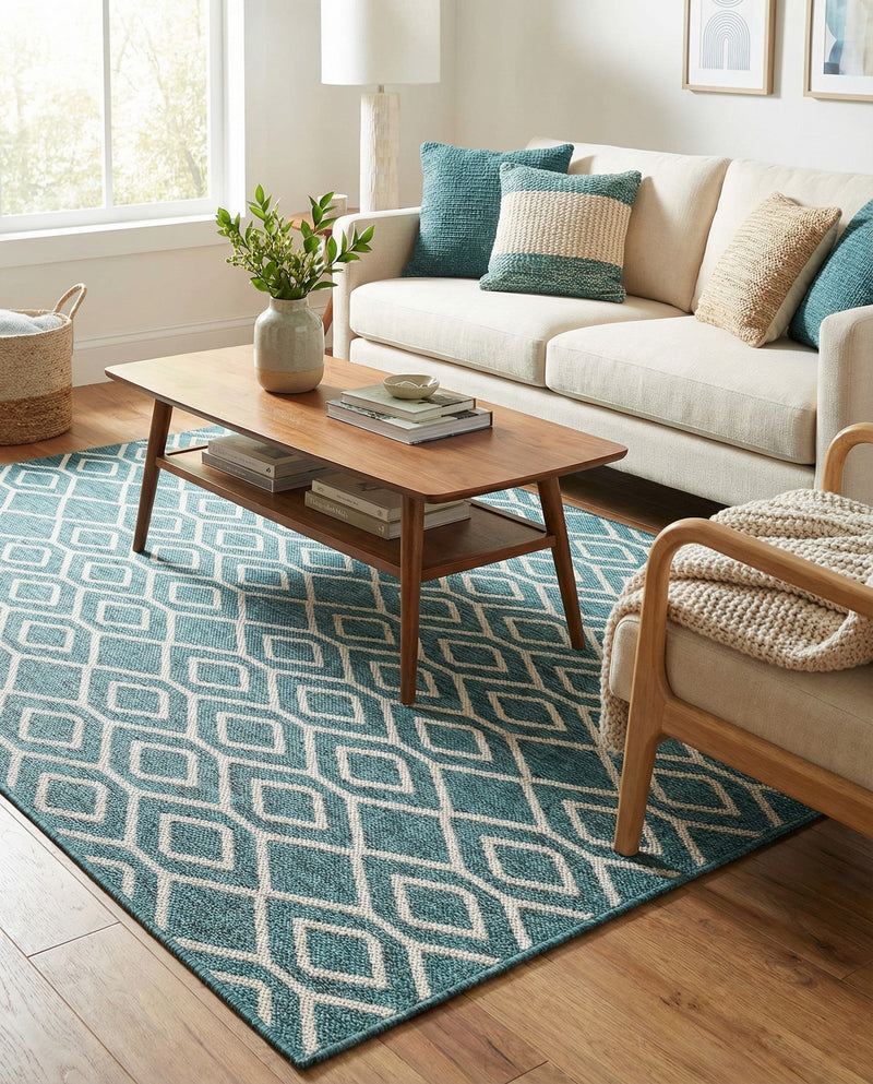 Urban Oasis Rugs Collection Area Rug -  Boulevard (Teal) Rectangle Teal  lifestyle 18