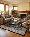 Isfahan Elegance Collection Area Rug - Naghsh-e Jahan (Navy Blue) Rectangle Navy Blue  lifestyle 25