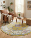 Arcadia Rugs Collection Area Rug - Eden (Green) Round Green  lifestyle 51