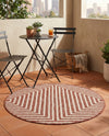 Urban Terrace Collection Area Rug -  Astoria (Rust Red) Round Rust Red  lifestyle 32