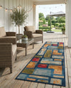 Urban Terrace Collection Area Rug -  Portico Runner Multi  lifestyle 45
