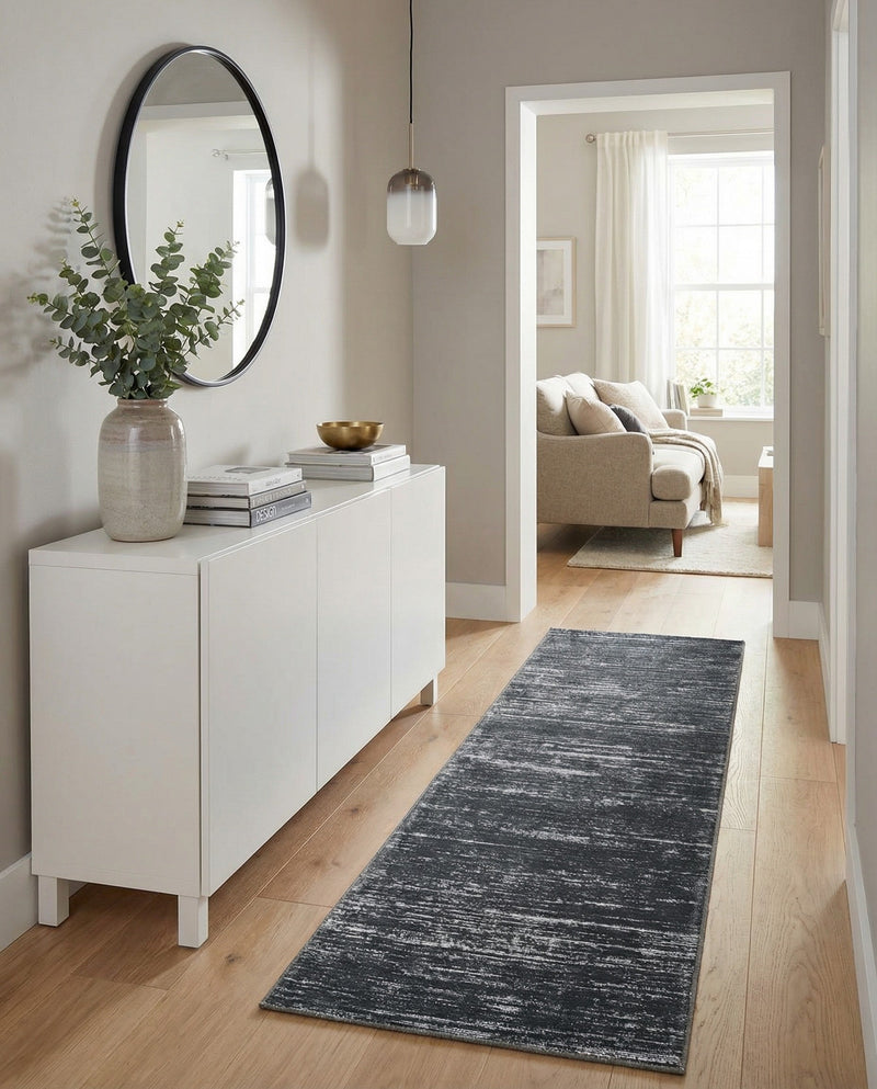 Sahara Essence Collection Area Rug - Oasis (Black) Runner Black  lifestyle 52