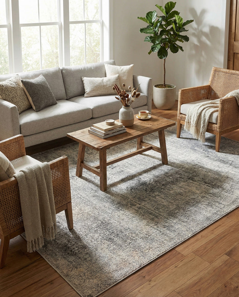 Bloomsbury Elegance Collection Area Rug -  Pimlico Rectangle Gray  lifestyle 5