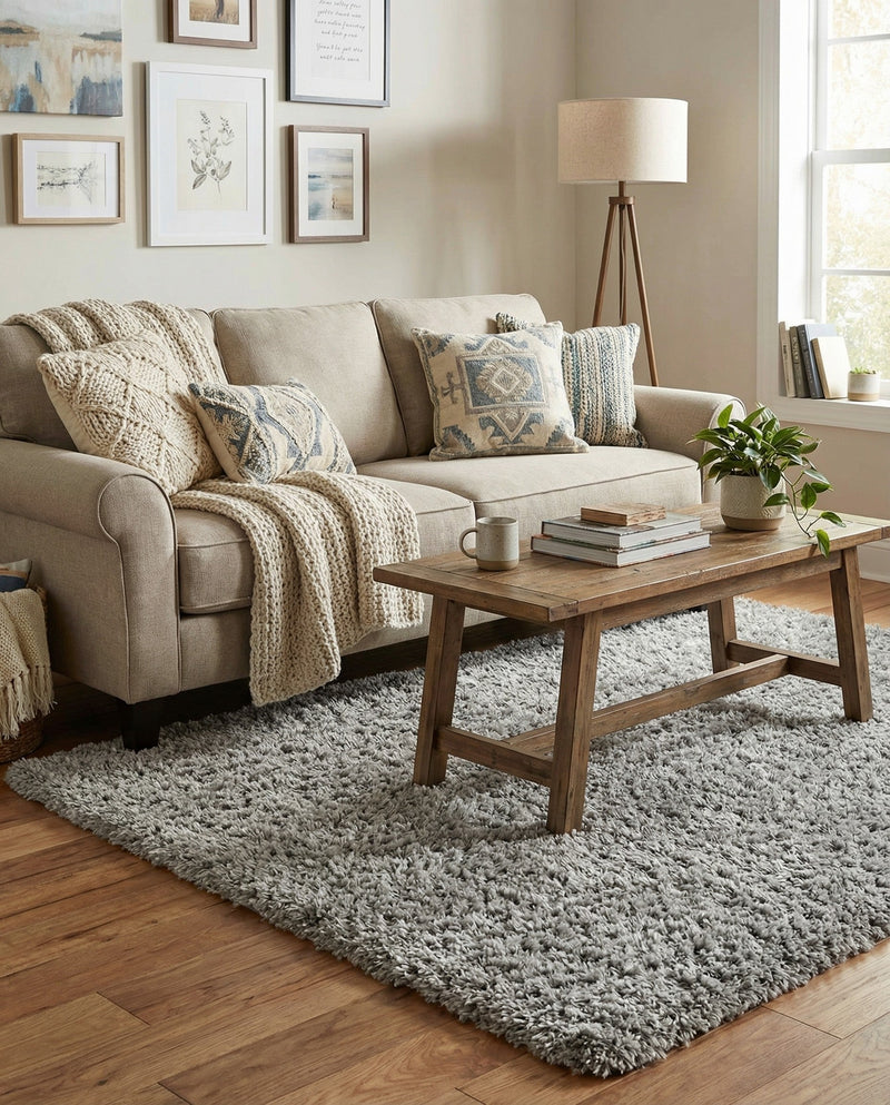 Eternal Plush Oasis Collection Area Rug -  Tranquility (Ash) Rectangle Ash  lifestyle 10