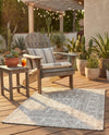 Tribal Terrace Treasures Collection Area Rug -  Incan Isle (Light Gray) Rectangle Light Gray  lifestyle 23