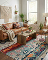 Colorburst Oasis Collection Area Rug -  Lagoon Rectangle Multi  lifestyle 8