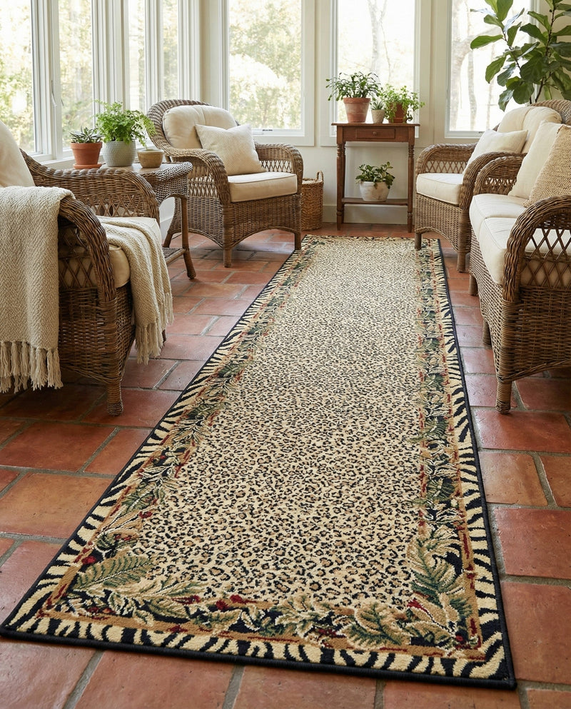 Savannah Sojourn Collection Area Rug -  Moremi Runner Cream  lifestyle 60