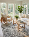 Dresden Elegance Collection Area Rug -  Zittau Rectangle Gray  lifestyle 41