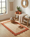 Serenity Braided Jute Collection Area Rug - Seaside Rectangle Natural and Terracotta  lifestyle 6