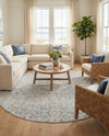 Coastal Haven Collection Area Rug -  Shoreline Round Gray  lifestyle 53