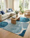 Urban Terrace Collection Area Rug -  Courtyard Rectangle Blue and Ivory  lifestyle 16
