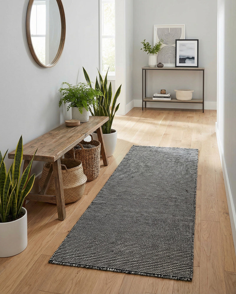 Jill Zarin Sedona Oasis Outdoor Collection Area Rug - Coconino (Black Sky) Runner Black Sky  lifestyle 12