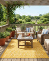 Garden Lattice Charm Collection Area Rug - Arbor (Yellow) Rectangle Yellow  lifestyle 3