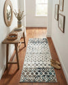 Mediterranean Lattice Collection Area Rug -  Casablanca (Ivory Gray Blue) Runner Ivory Gray Blue  lifestyle 57